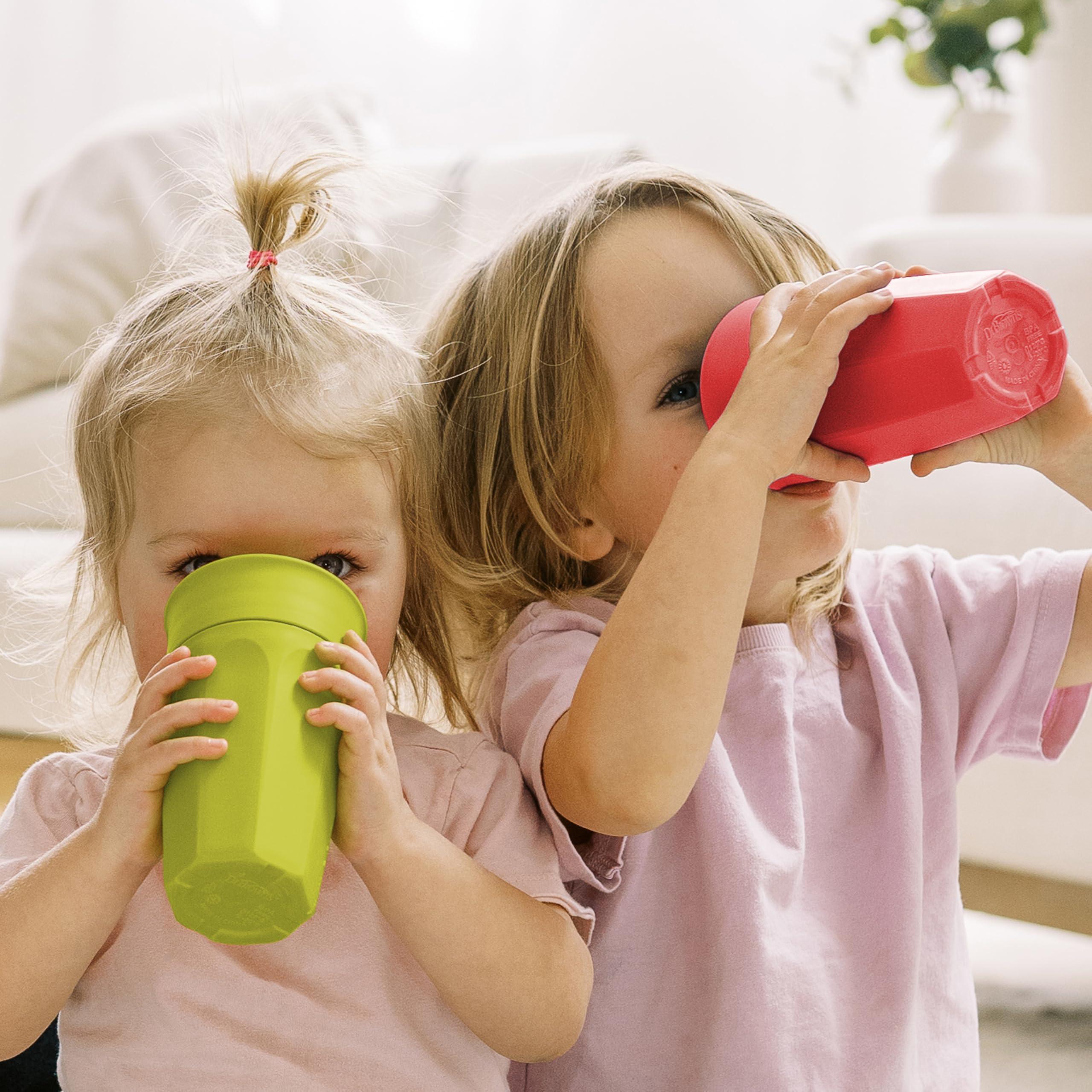 Dr. Brown\'s Dr. Brown's Milestones Cheers 360 Training Cup for Toddlers & Babies, Leak-Free Sippy Cup, Pink/Turq Spoutless Transition Travel Friendly Cup