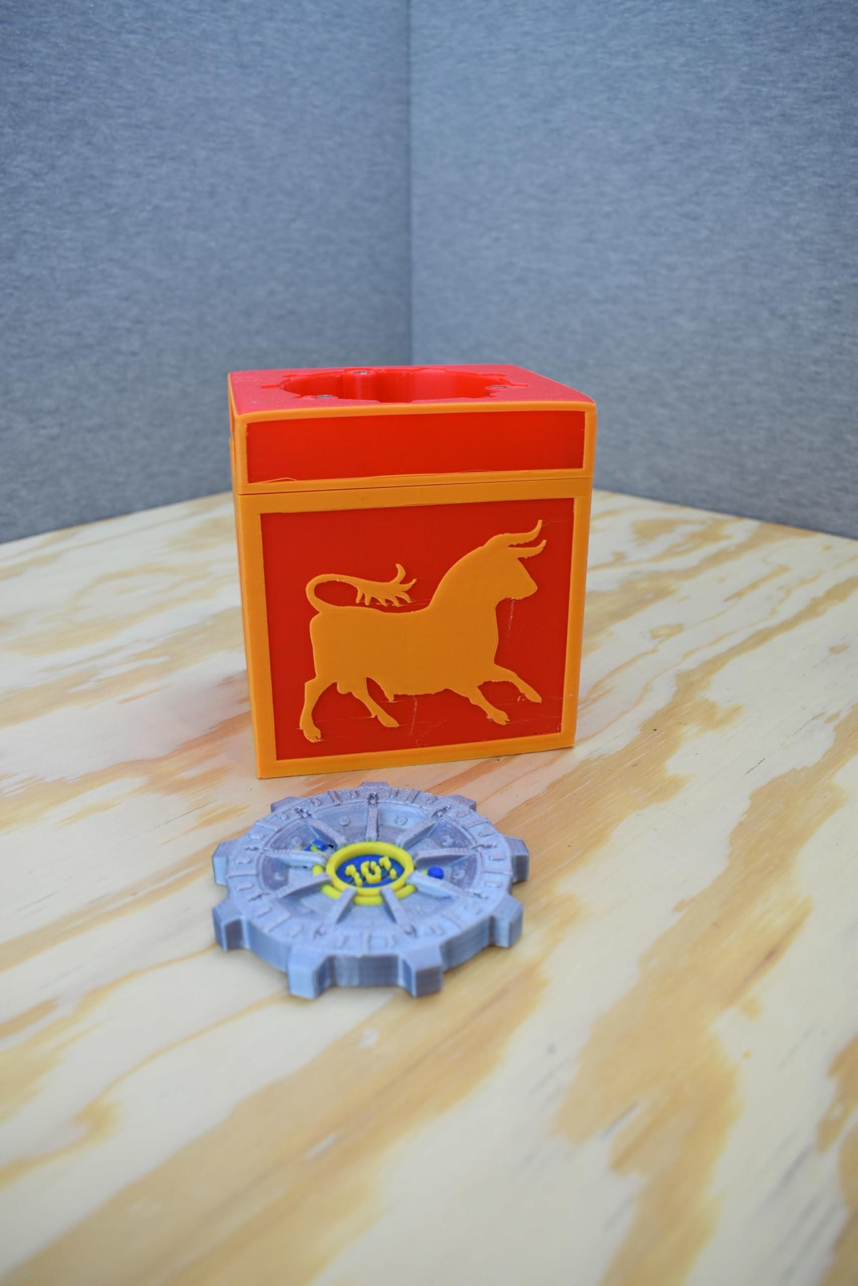 Generic Caesar\'s Legion Deck Box - MTG Deck Box and Dice Holder - Fallout Themed Deck Box - Vault Tec - Brotherhood of Steel (Non Black Wax Finish)