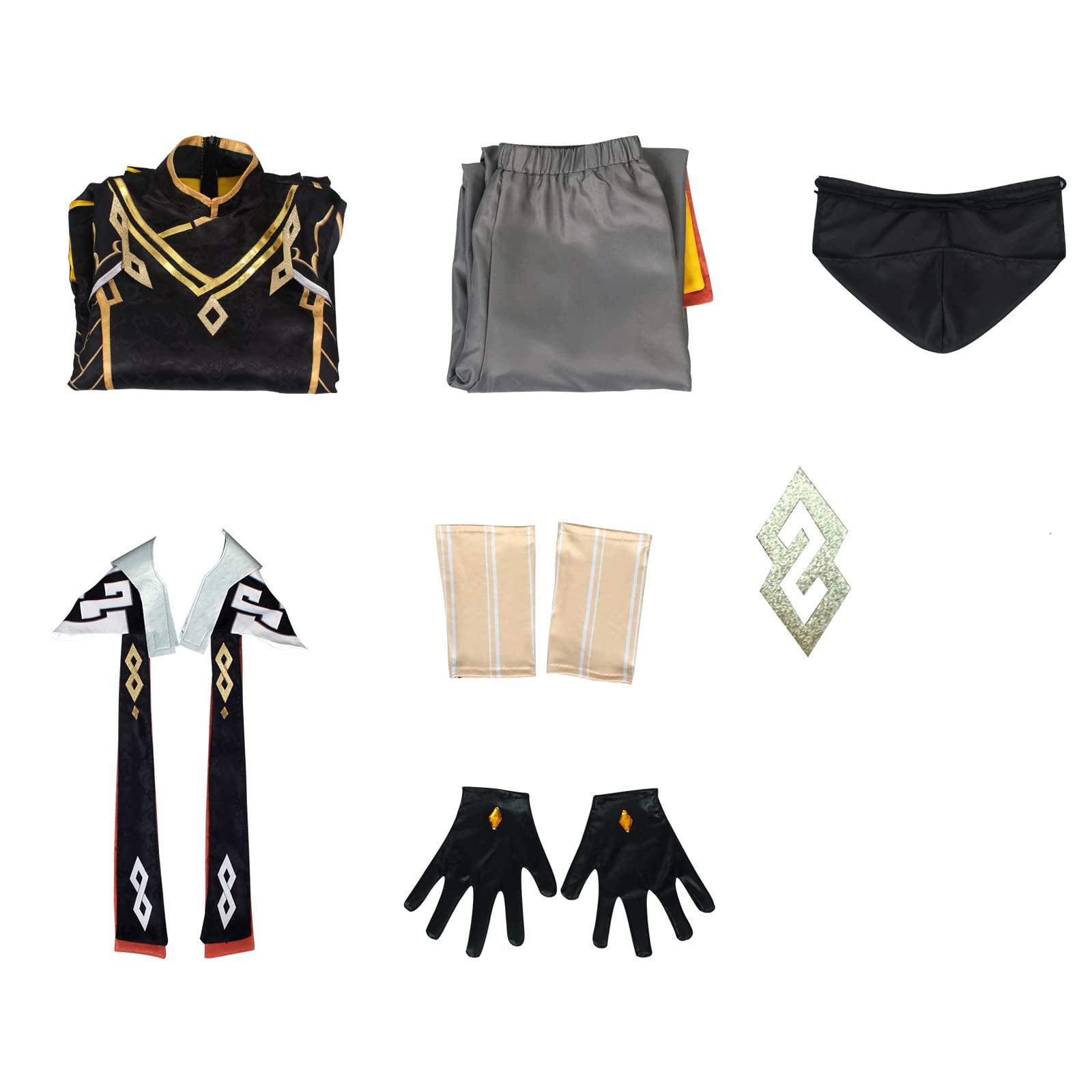 Weixu Weixu New Skin Morax Zhongli Cosplay Game Genshin Impact Costume Men Outfit Halloween Carnival Suit S