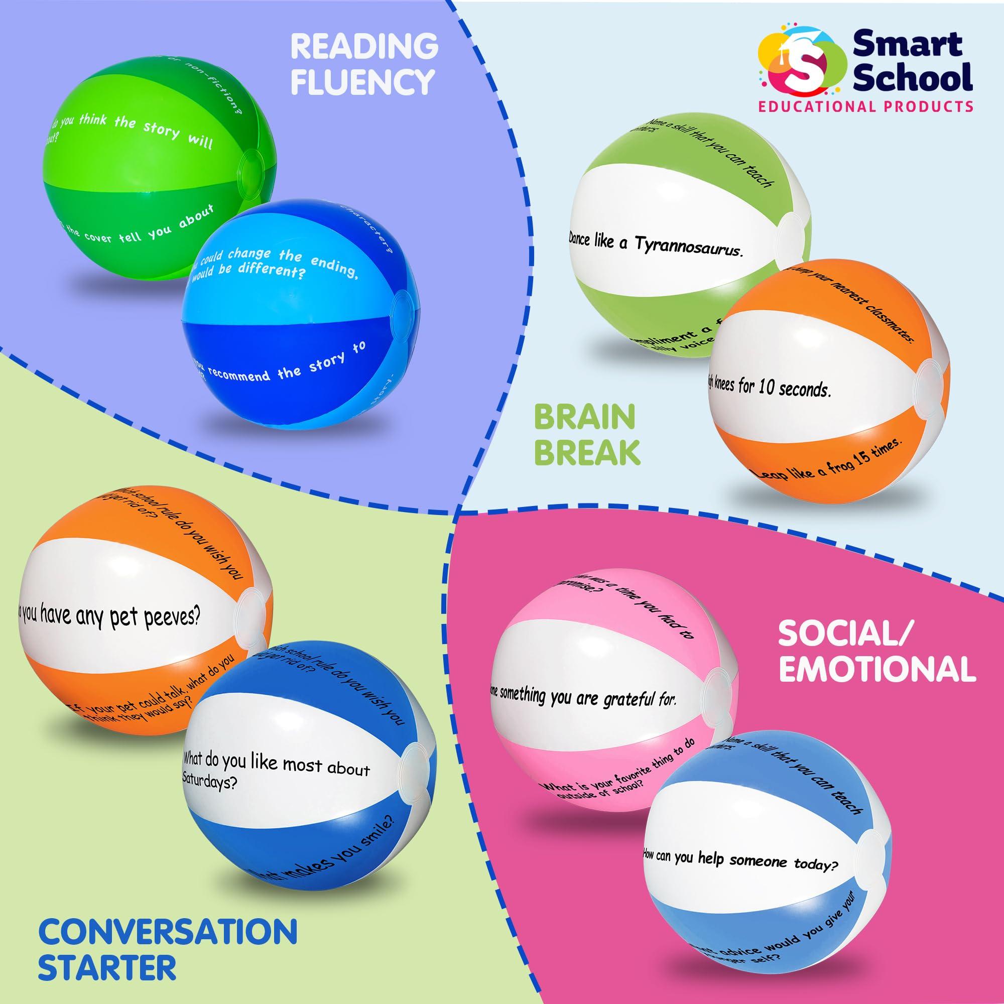 Smart School Educational Products Smart School Educational Products Classroom Beach Ball Game, Conversation Starter or Reading Comprehension (Conversation Starter)