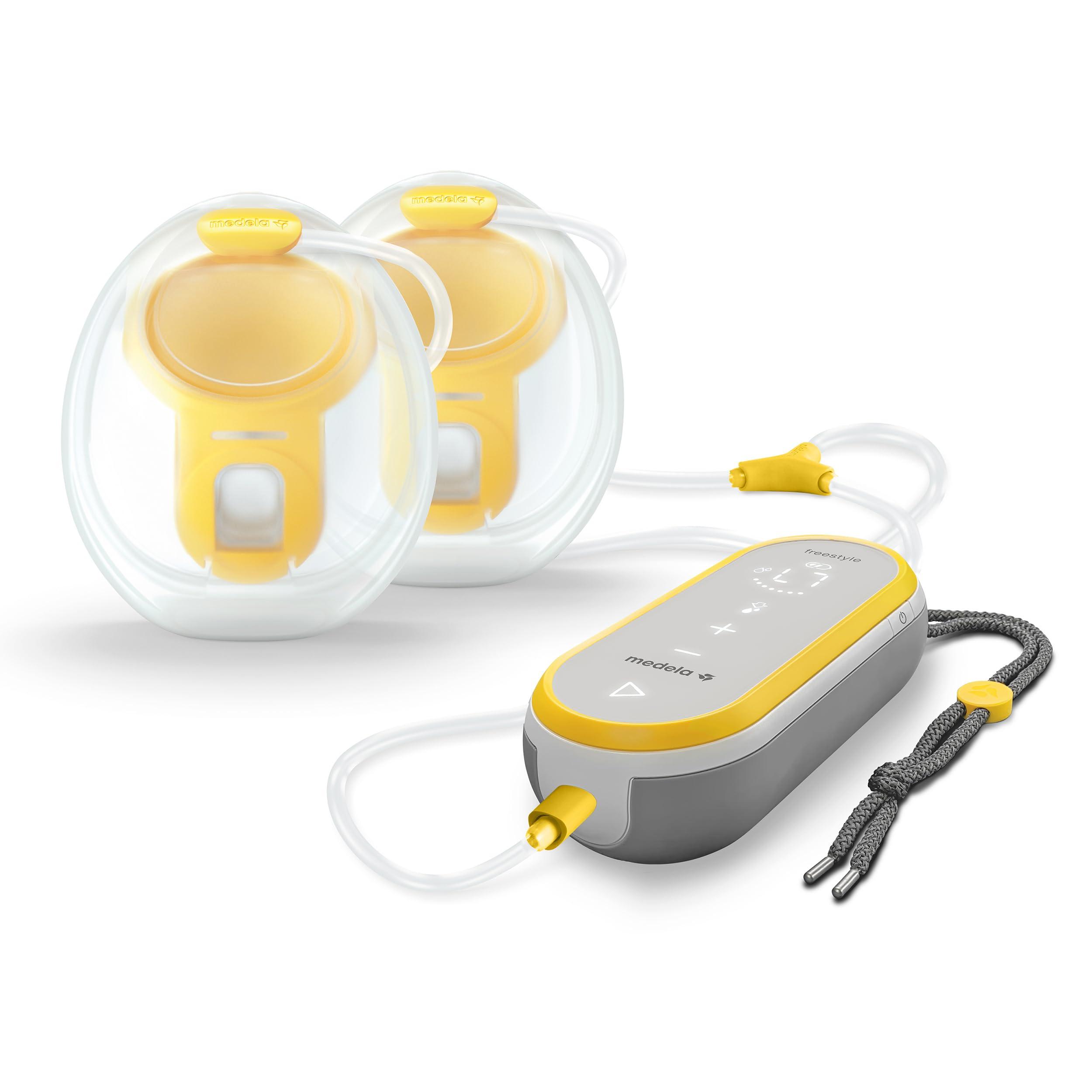 Medela Medela Freestyle Hands-Free Breast Pump | Wearable, Portable and Discreet Double Electric Breast Pump with App Connectivity & Manual Breast Pump with Flex Shields Harmony Single Hand