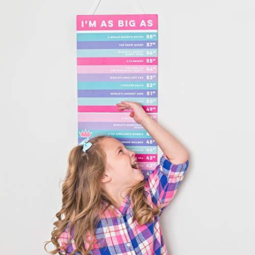 Sticky Bellies Educational Height Comparison Growth Chart - Removable - Girls - Boys - Includes Age Stickers! Girl