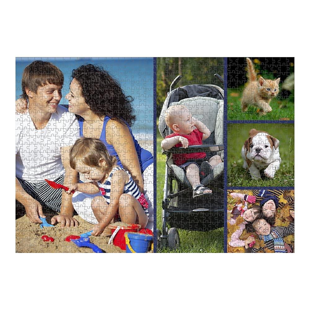 PuzzlesPrint Picture Collage Jigsaw Puzzle | 1000 Piece Customized Photo Collage Puzzle | Personalized Jigsaw with 5 Photos for Adults