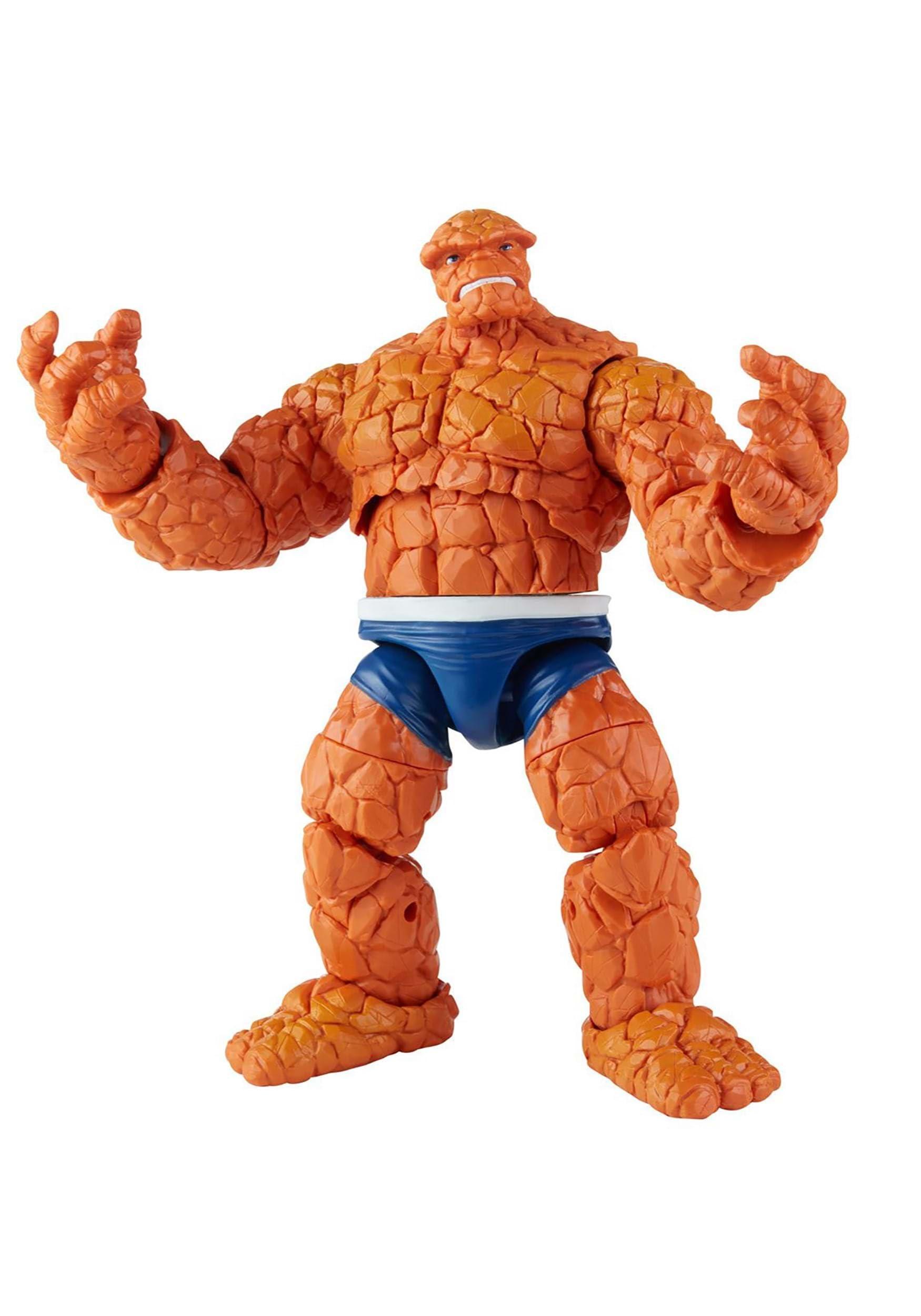 Marvel Marvel Hasbro Legends Series Retro Fantastic Four Thing 6-inch Action Figure Toy, Includes 3 Accessory