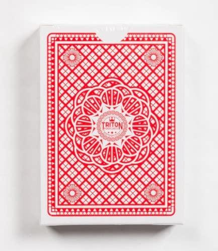 Triton Poker Tables Triton Premium Portable Poker Table Mat 10 Player + Triton Premium Poker Playing Cards for Texas Holdem Poker