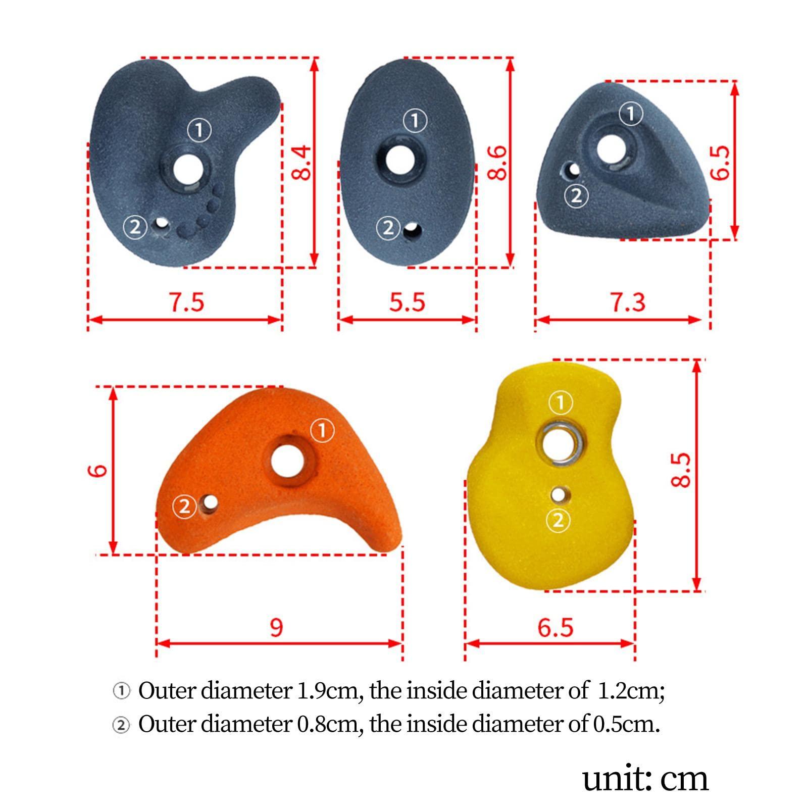 Pegciuho Pegciuho 5Pcs Rock Wall Holds, Children Rock Climbing Holds, Rock Wall Climbing Kits, Playground Accessories, Small