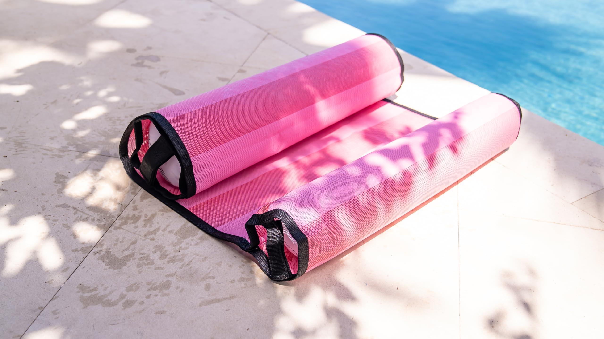 ACQUABOSS ACQUABOSS Water Hammock - Inflatable Swimming Pool & Beach Lounger, Lounge Chair Raft, Drifter, Saddle Float, Floating Bed & Floaties for Water, Summer Fun, Rest & Vacation - Candy Bomb
