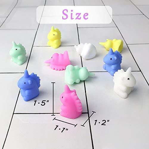 Mypre Unicorn Mochi Squishy Hand Toys Mini Mochi Squishies Squeeze Toy Birthday Party Favors for Kids Kawaii Squishys Stress Reliever, Pack of 10