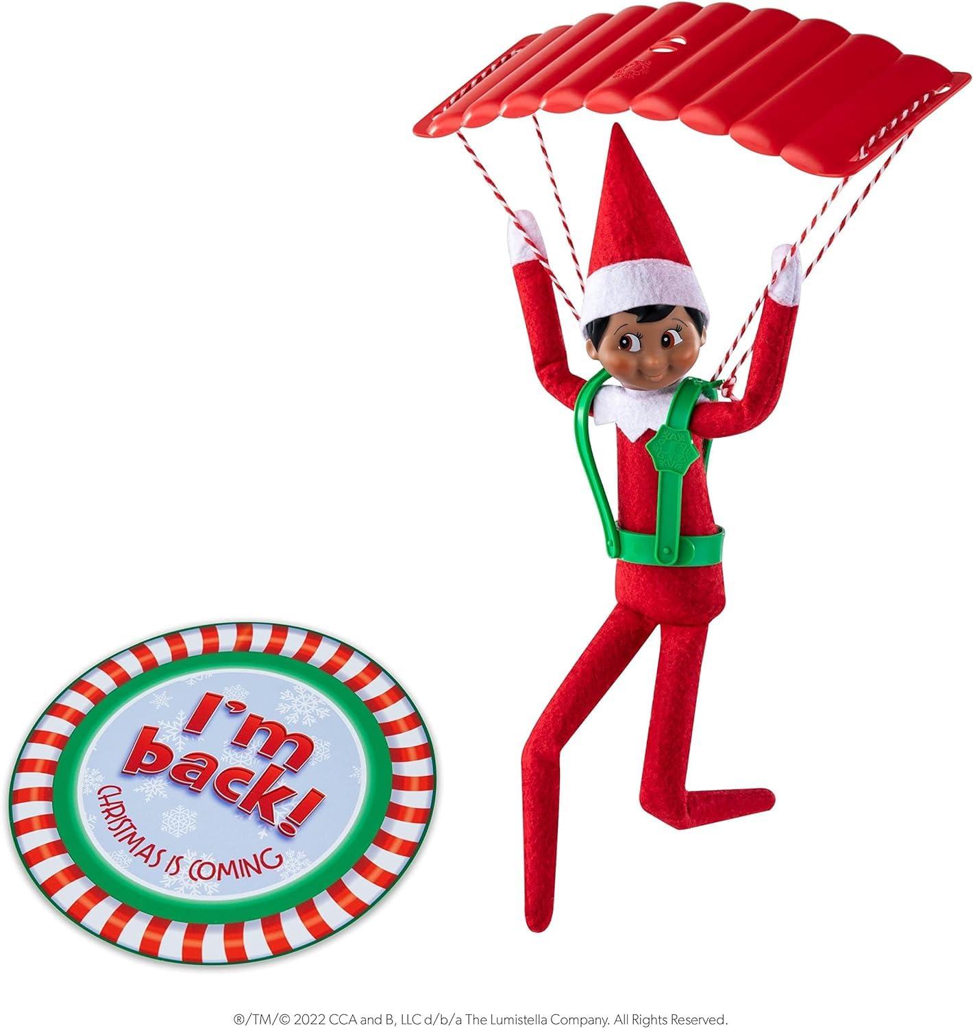 The Elf on the Shelf The Elf on the Shelf Christmas Tradition Box Set with Elf (Light Tone Girl), Story Book and Scout Elves at Play Glide and Go Accessory Set (Multi-Item Bundle)