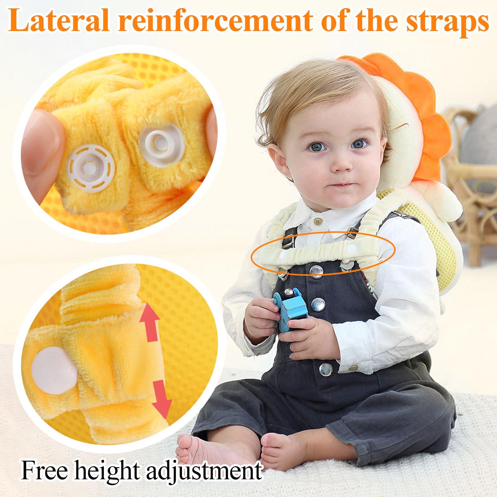 ParkistStar Head Protection Safety Cushion Kids Protection BackpackAdjustable Strap Baby Toddler Head Protector Adjustable Fixation Straps for Crawling and Walking