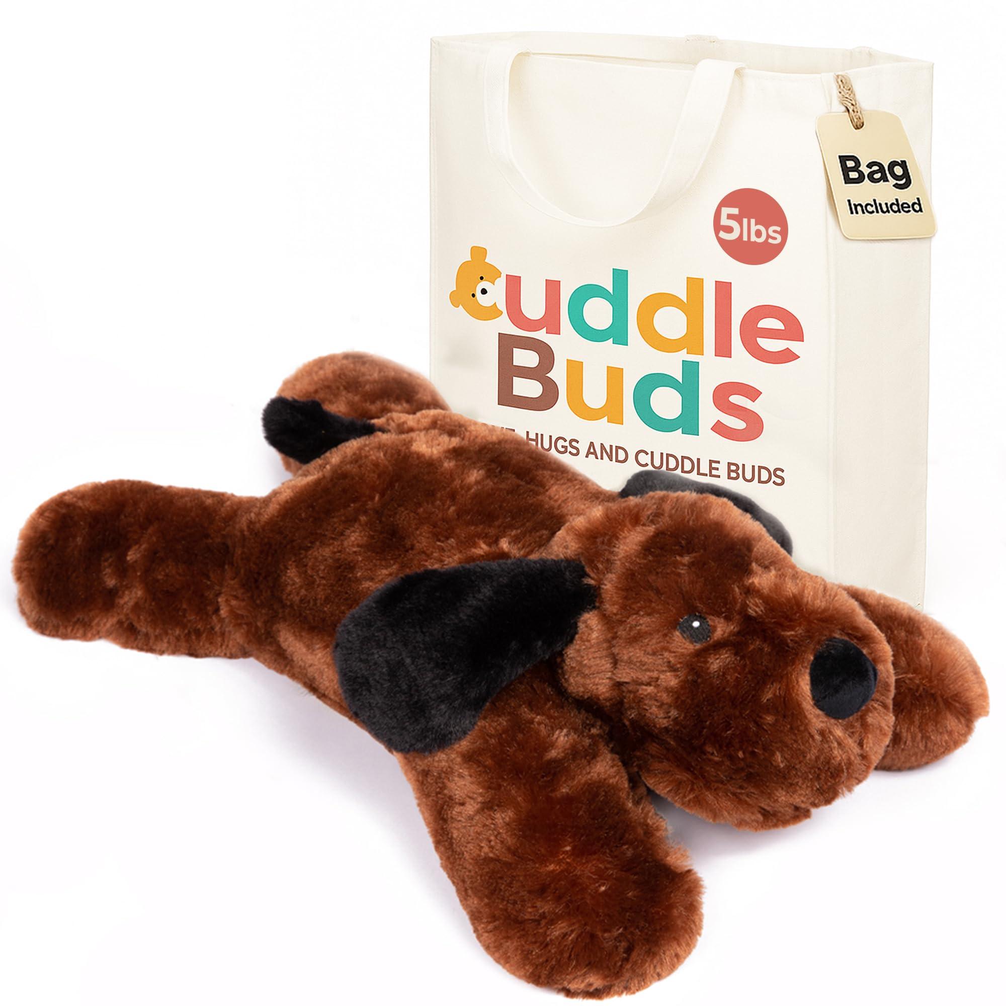 Cuddle Buds Cuddle Buds 5lbs Weighted Dog Stuffed Animal for Sensory Needs, 20\'\' Plush Dog, Weighted Stuffed Animals for Adults, Soft Plushie Toy