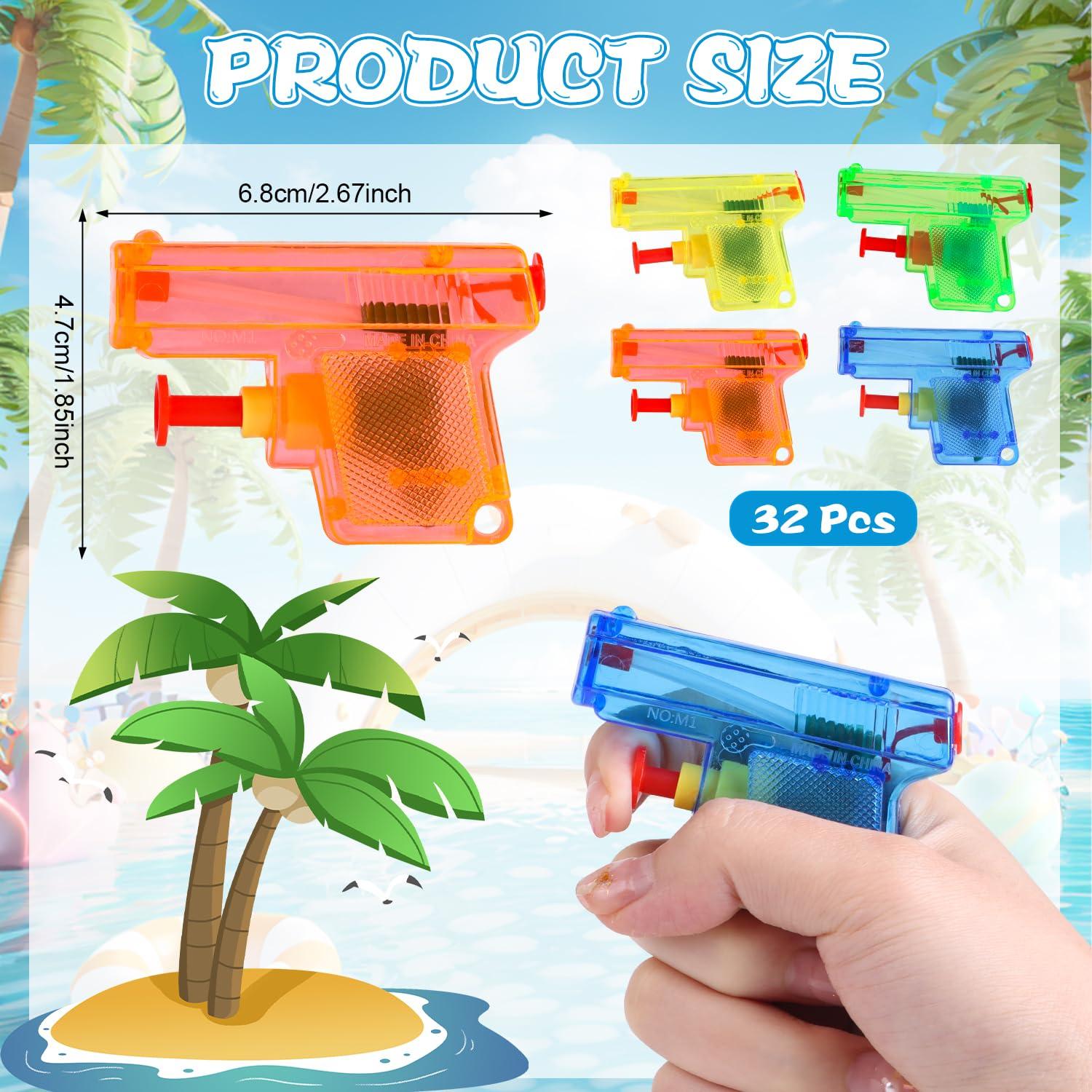 DIYASY DIYASY 32 Pack Mini Water Guns Bulk, Small Water Gun Squirt for Kids Pistol Soaker Beach Toys Swimming Pool Party Favors for Toddlers Ages 4-8 3-5