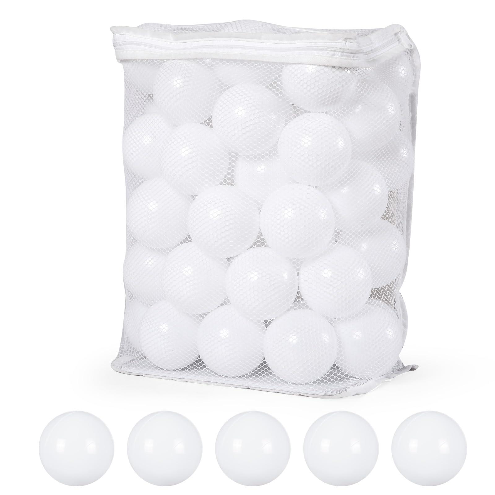 Heopeis Heopeis Ball Pit Balls - 2.75inch Plastic Ball Play Balls BPA Free Phthalate Free Non-Toxic Play Balls for Children Ball Pit Party Brithday Ball Pool Tent,50PCS. (White)