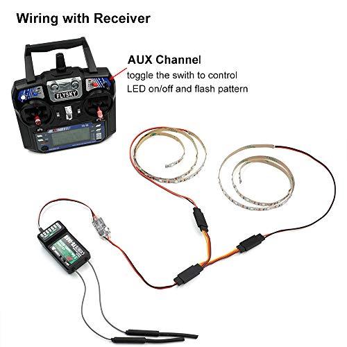 elechawk elechawk Remote Controlled LED Light Strip for RC Fixed Wing Airplane Flying Wing Plane AR Wing Drone Model Car Truck