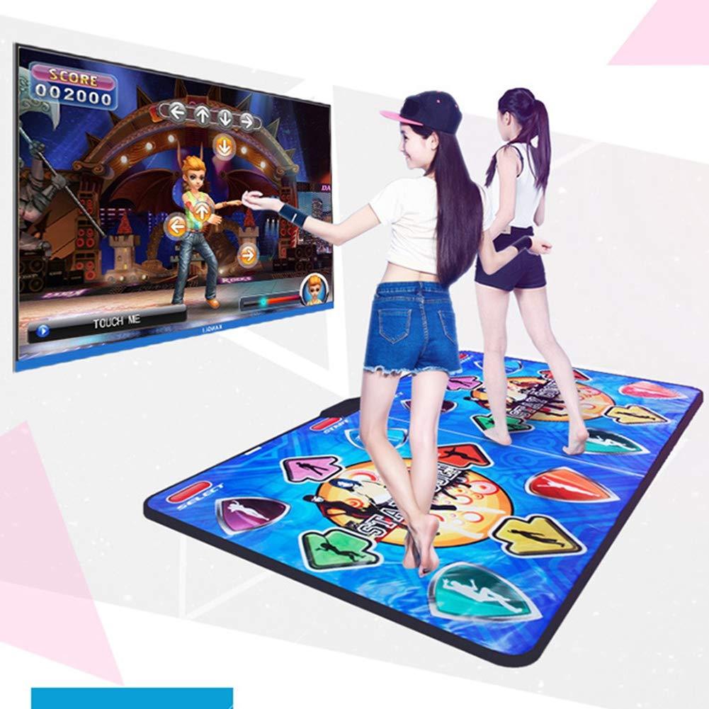 Dilwe Double Dance Mat Game for TV, Dance Mat for Kids and Adults Dancing Game Dance Pad PVC Dance Mat with TV Video Interface, Computer USB Interface, Support for Systems