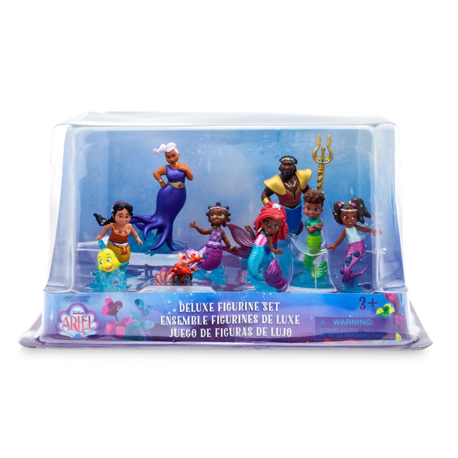 Disney Store Disney Store Official Junior's Ariel Deluxe Figure Play Set - With Ariel, Triton, Ursula & Friends - Mermaid Toys Characters Figurines