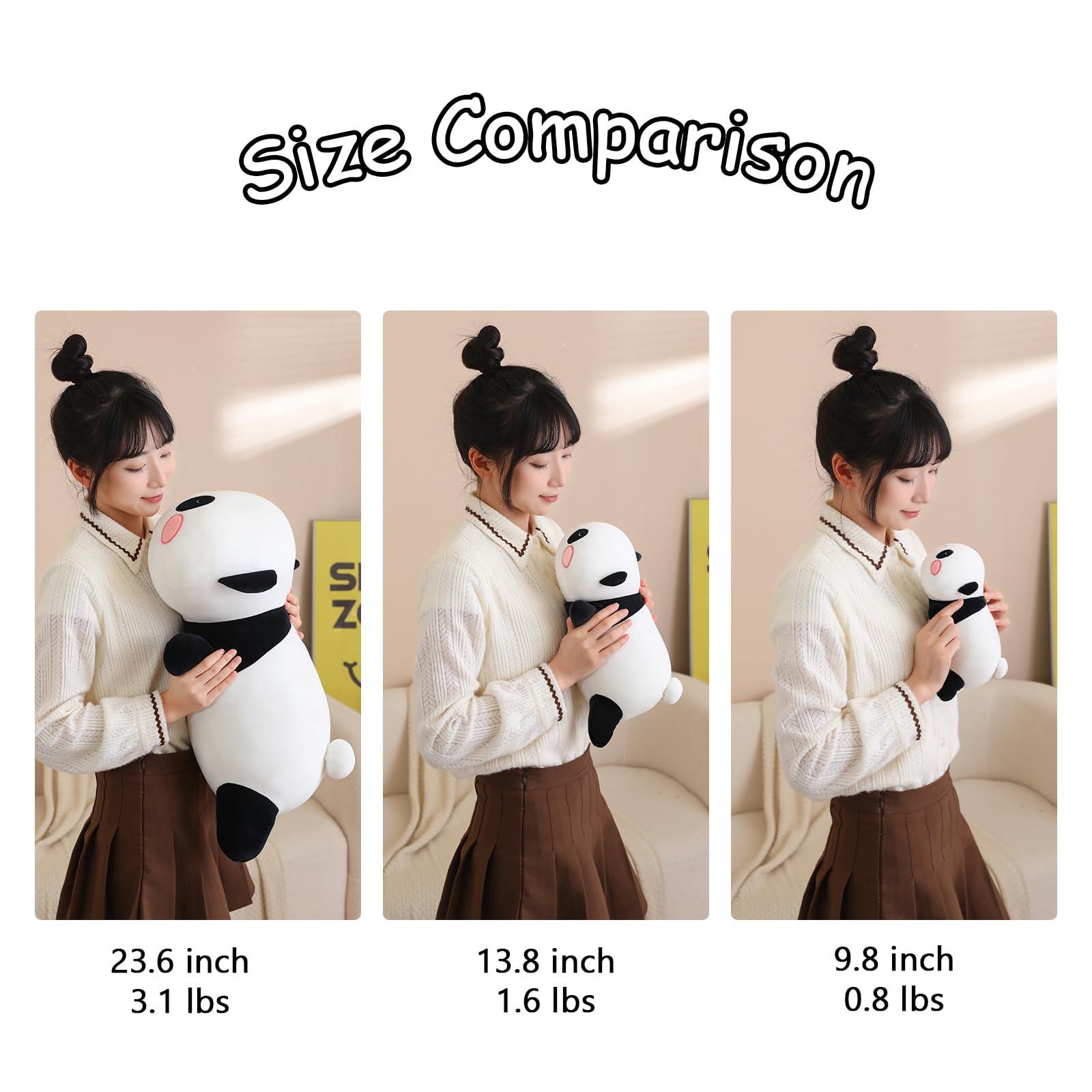 SQEQE SQEQE Weighted Panda Plush, Weighted Panda Stuffed Animal for Anxiety, Cute Panda Plushies Soft Panda Bear Pillow Toy Gift for Kids Adults 13.8 Inch, 1.6 lbs