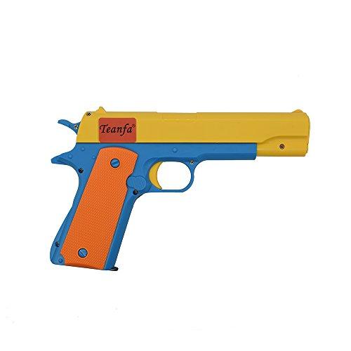 Teanfa Teanfa Classic Colt 1911 Toy Gun with Soft Bullets, Ejecting Magazine, and Pull Back Action, 1:1 Replica of an M1911A1 Colt 45 and 5 Extra Bullets