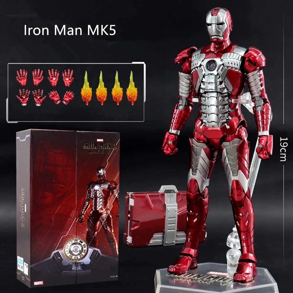 KaniHobby KaniHobby ZD Toys Marvel Studios 10th-Aniversary Series Iron Man 2 MK5 Mark V 7 Inches Action Figure(Iron Man MK5)