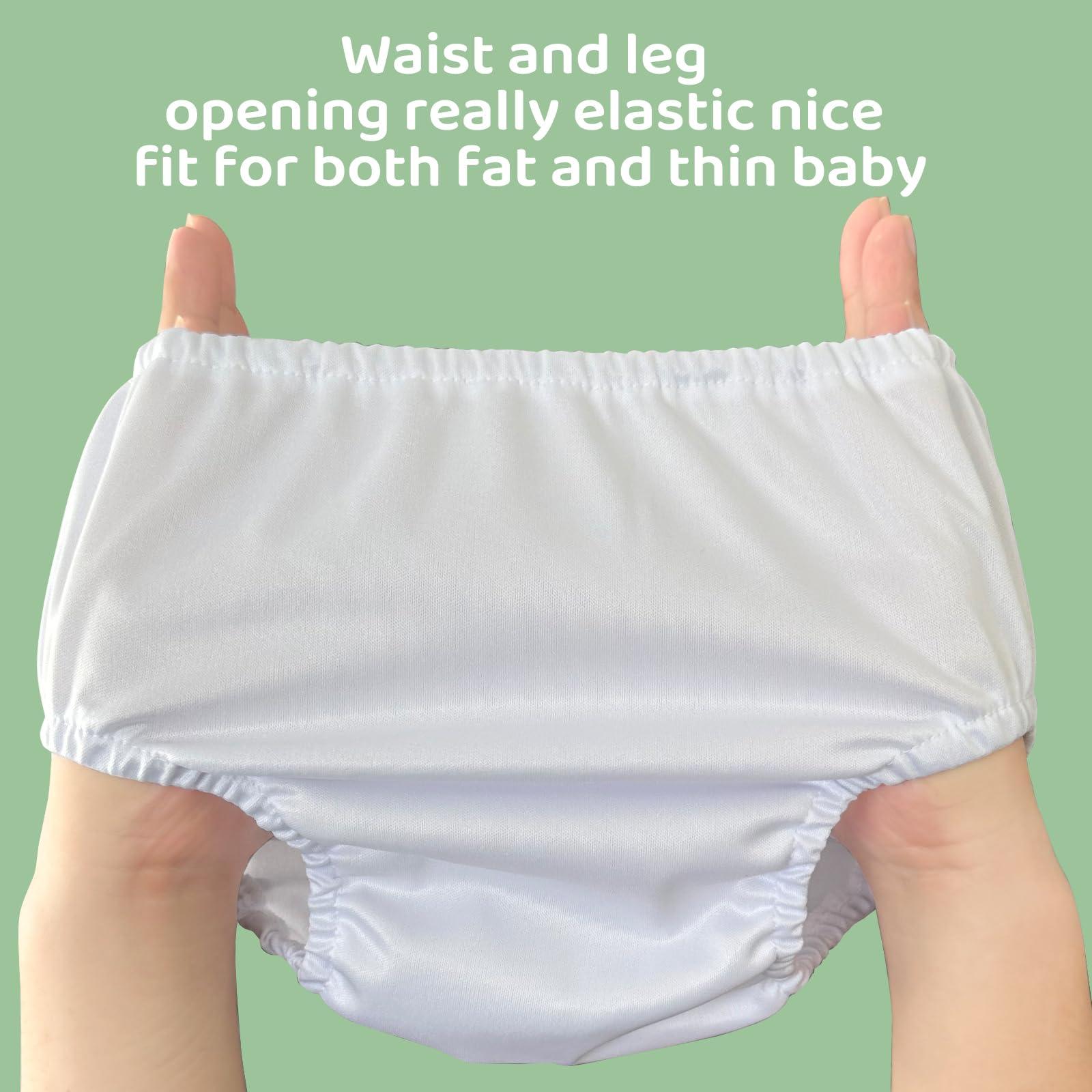 SMULPOOTI SMULPOOTI Rubber Training Pants for Toddlers Plastic Pants Swim Diaper Covers for Toddlers Premium Plastic Underwear Covers for Potty Training Rubber Pants for Toddlers 4 Packs White 6T