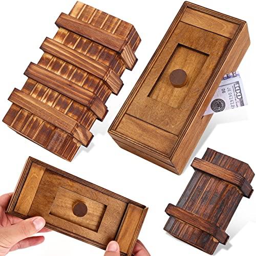 Oppaxf Puzzle Box 3 Pack Wooden Secret Puzzle Box with Hidden Compartment 3D Brain Teaser Magic Drawers Secret Magic Box Wooden Box Puzzle Case Difficult Puzzle Box Gift Card Puzzle Box for Adults and Kids
