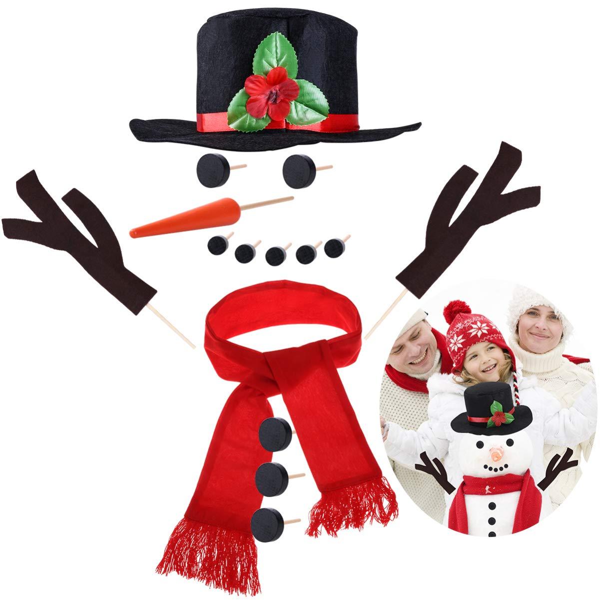 STOBOK 16 pcs Snowman Making Kit Christmas Snowman Kit Snowman Building Kit