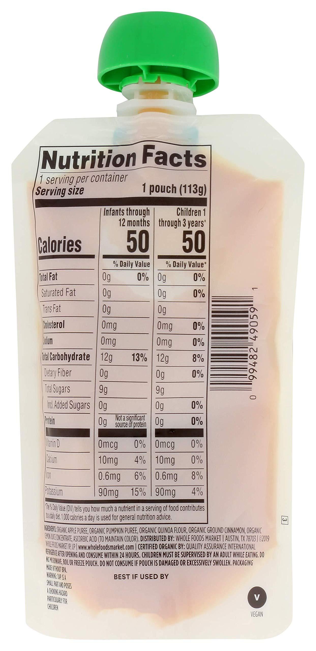 365 by Whole Foods Market 365 by Whole Foods Market, Organic Baby Food, Apple Pumpkin with Quinoa & Cinnamon, 4 Ounce (Pack of 4)