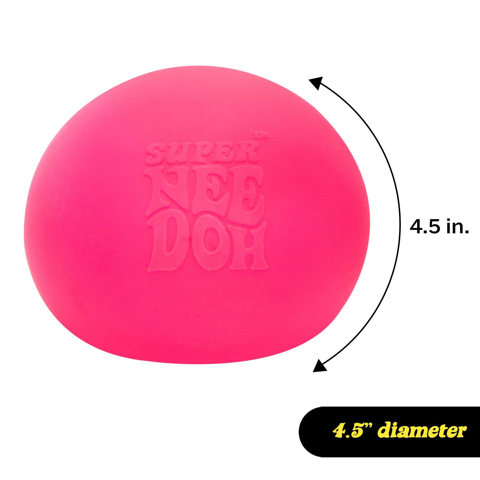 Schylling Schylling Brand Original Super Nee Doh Stress Ball Fidget Toy - Huge 4.5\" in Diameter - Jumbo Squishy Squeezy Fun - Colors Assorted - Ages 3+