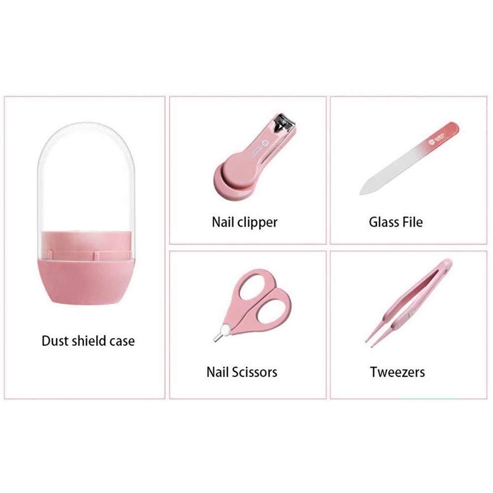 Emoly Emoly Baby Manicure Set, 4-in-1 Baby Grooming Kit, Premium Stainless Steel, Baby Nail Clippers, Scissor, File & Tweezer, Baby Nail Care Kit for Newborn, Infant & Toddler (Pink)