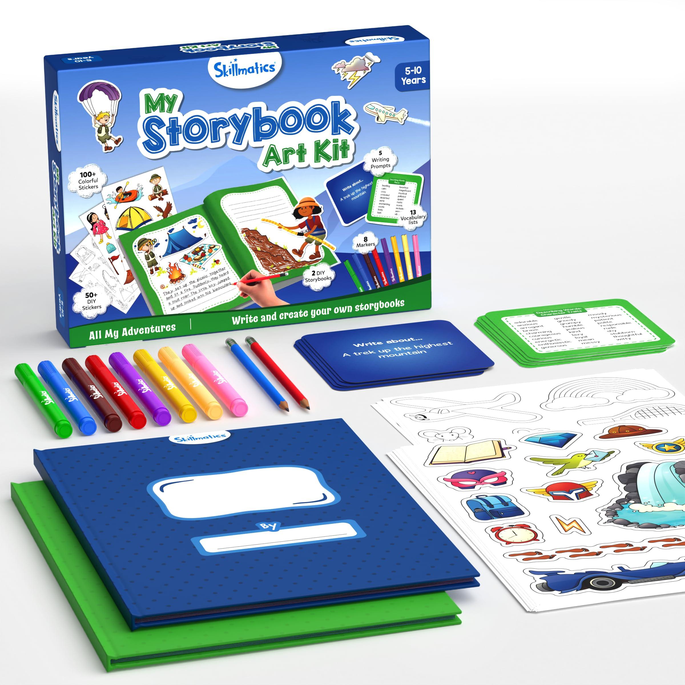 Skillmatics Skillmatics Storybook Art Kit - All My Adventures Art Kit for Kids, Write & Create Storybooks, Creative Activity for Boys & Girls, DIY Kit, 150+ Stickers, Gifts for Ages 5, 6, 7, 8, 9, 10