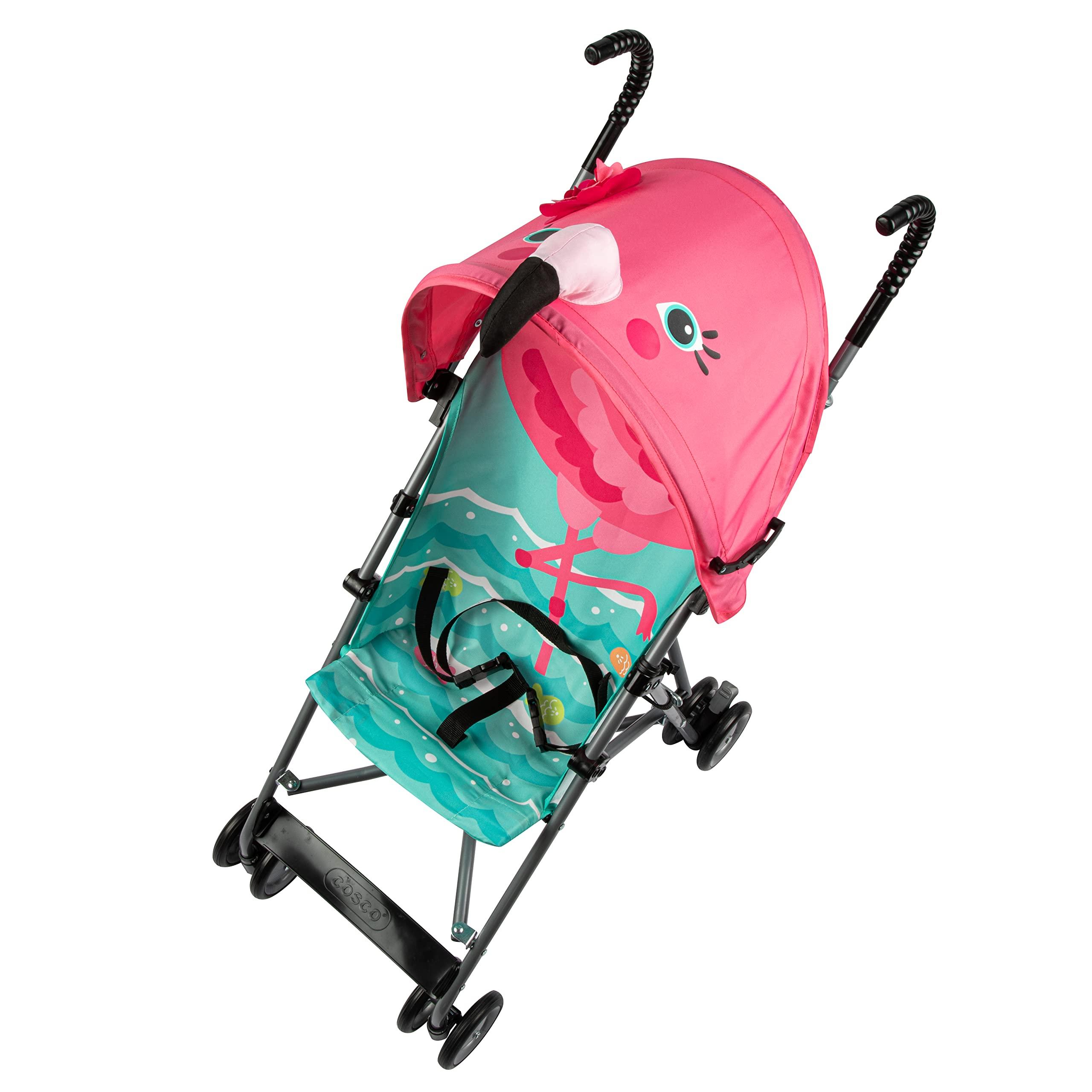 Cosco Cosco Character Umbrella Stroller, Easy to Store Anywhere with its Compact Umbrella fold, Pink Flamingo