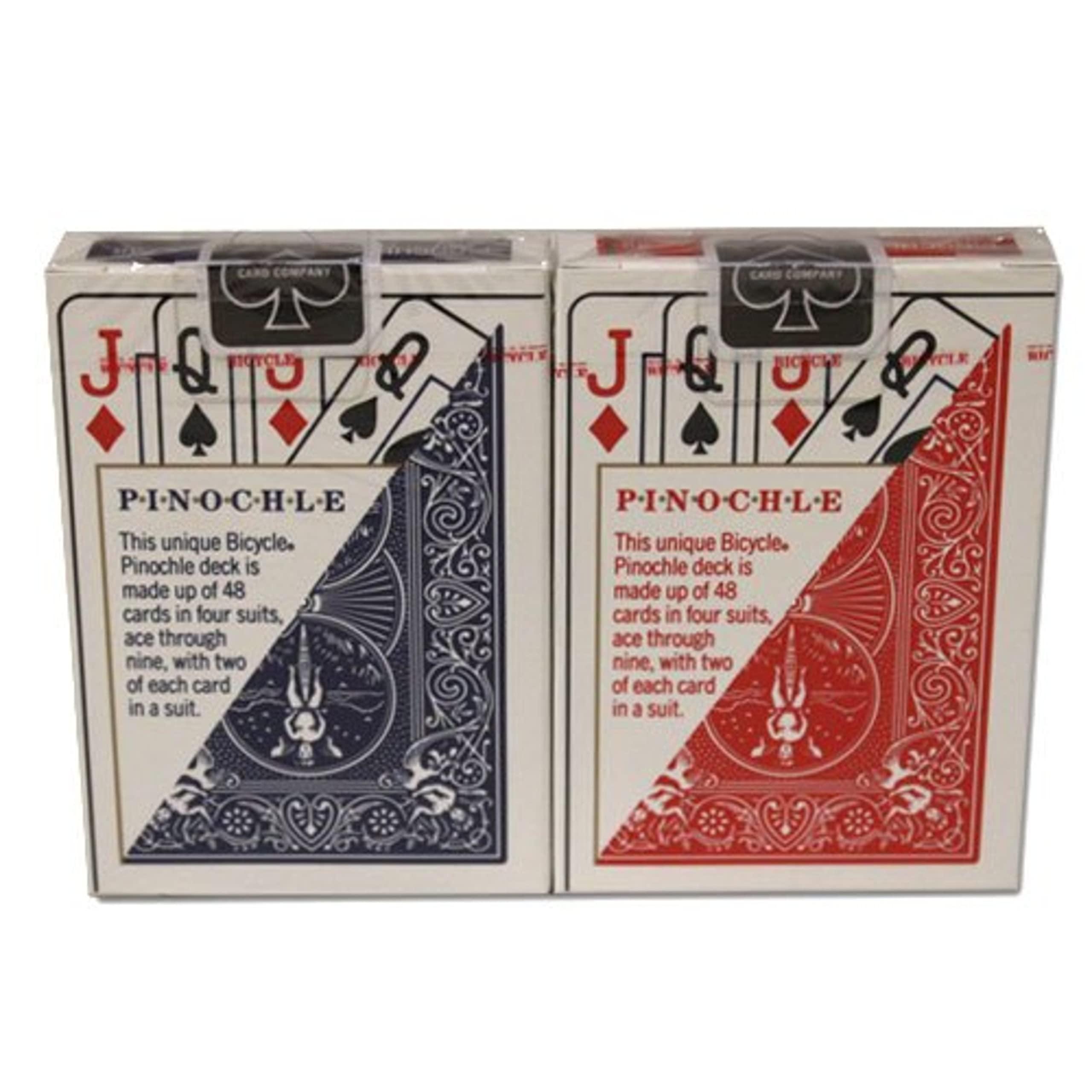 Brybelly 12 Decks Bicycle Pinochle Cards (6 Red / 6 Blue)