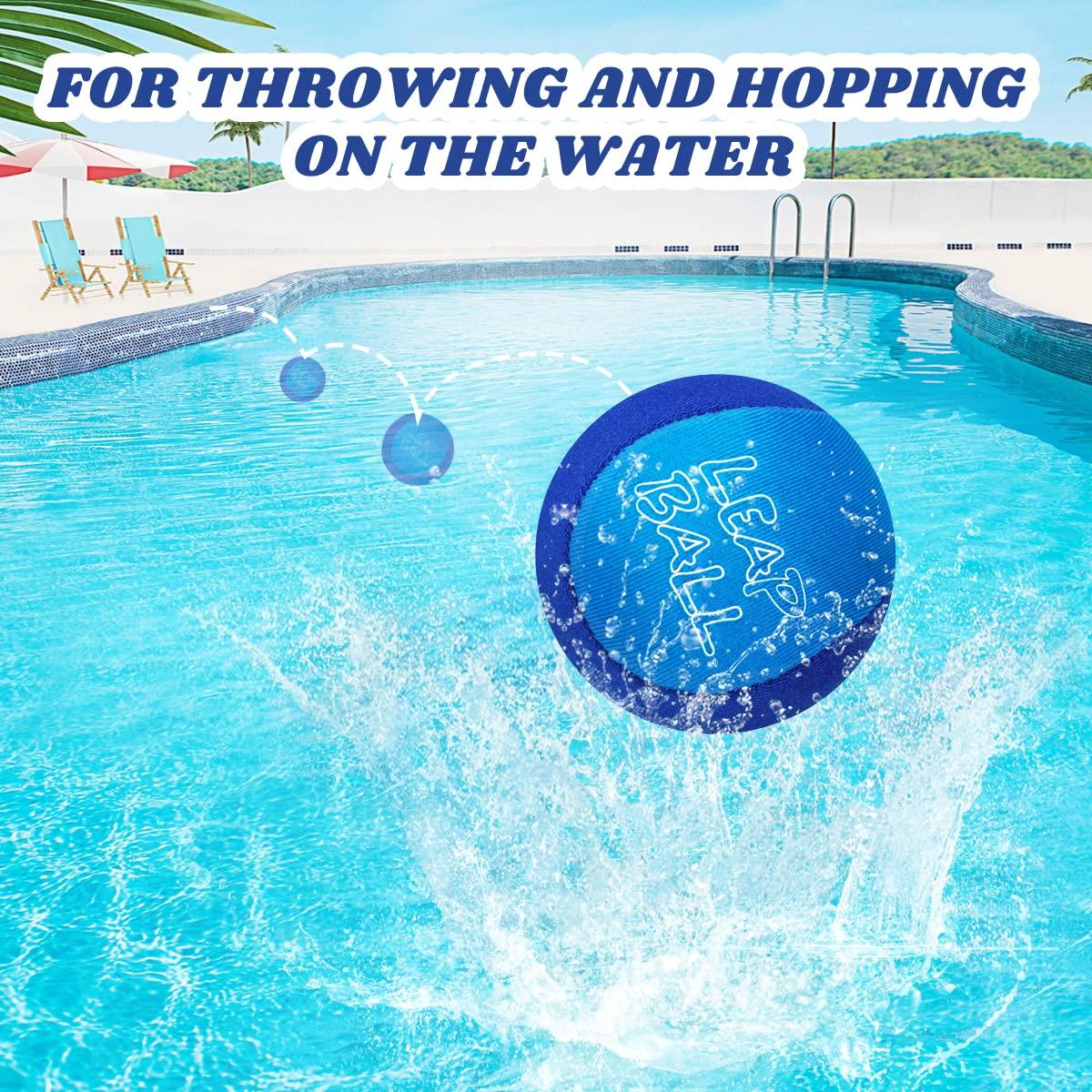 Ryaco Ryaco Leap Ball Water Skipping Ball Pool Balls - 4 Pack Bouncing Ball Beach Ball for All Ages - Extreme Water Bathing Fun with Your Friends & Family at The Beach, Lake, Pool, River or Lake