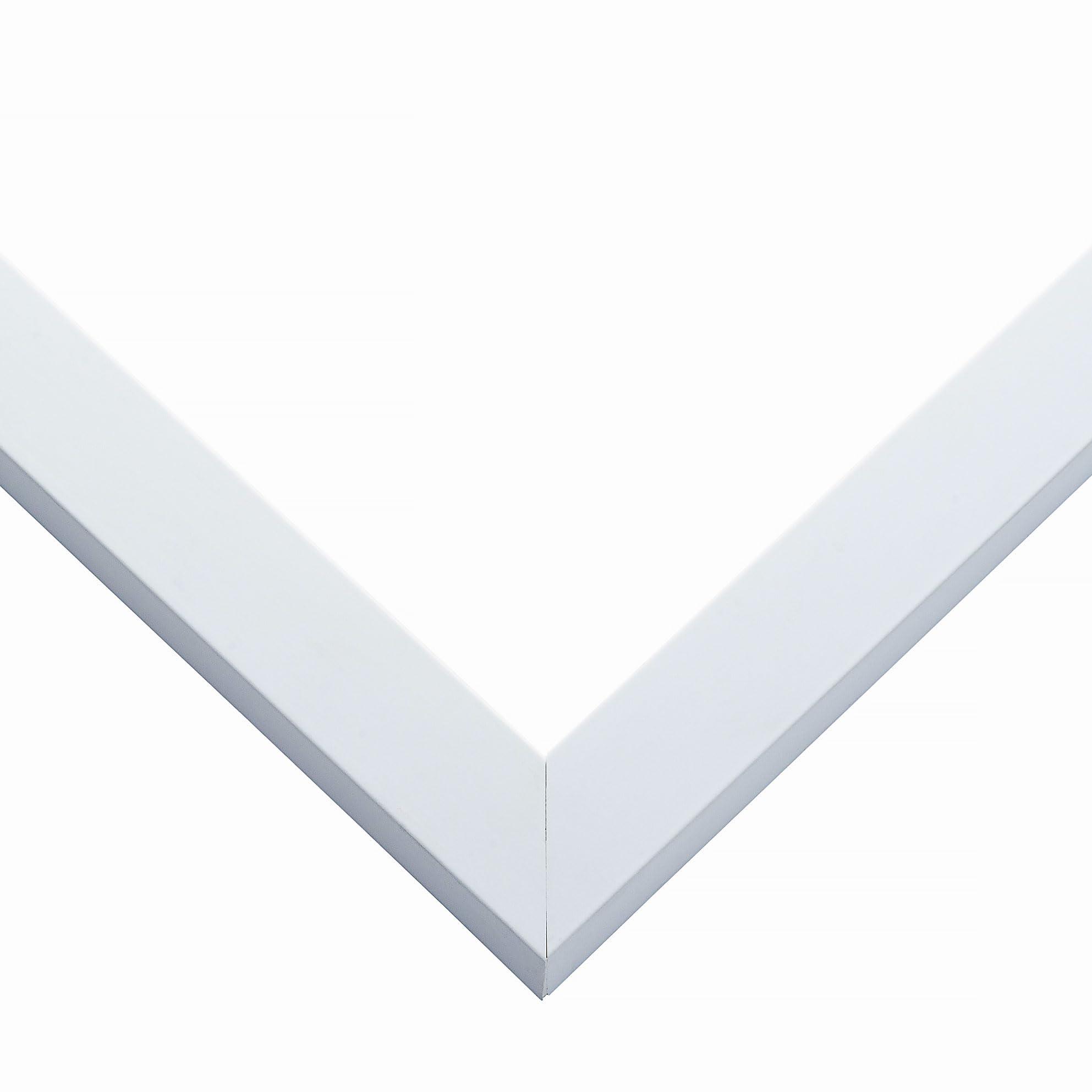 CustomPictureFrames.com 13x39 Puzzle Frame Kit with Glue Sheets | White Mid Century Picture Frame | Real Wood with UV Resistant Acrylic Front | Made to Preserve and Display Puzzles Measuring 13x39 Inches