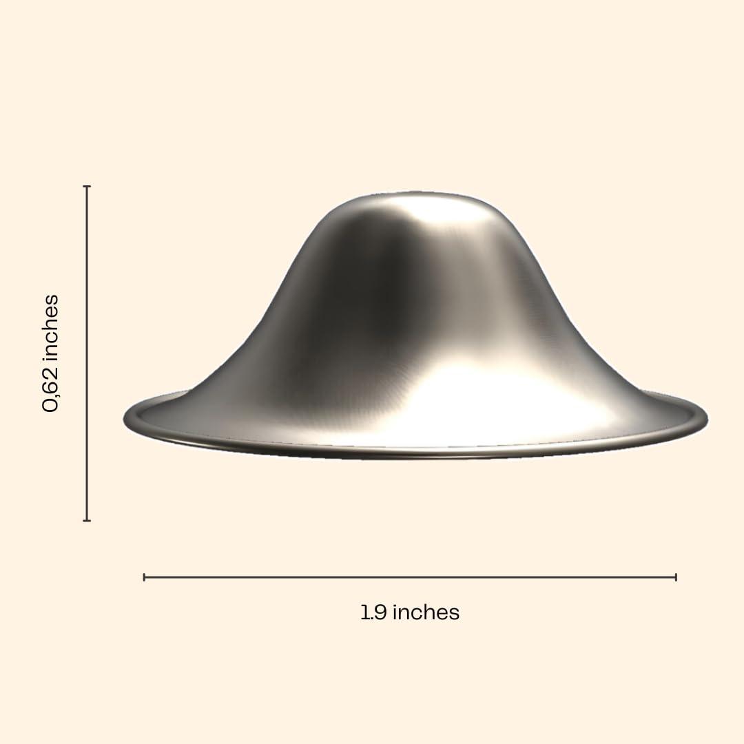 silverMio Silvermio Original Silver Nursing Cups - Nipple Shields for Newborn Nursing, Essential Breastfeeding Pads, Soothe and Protect Sore Nipples (Trilaminate)