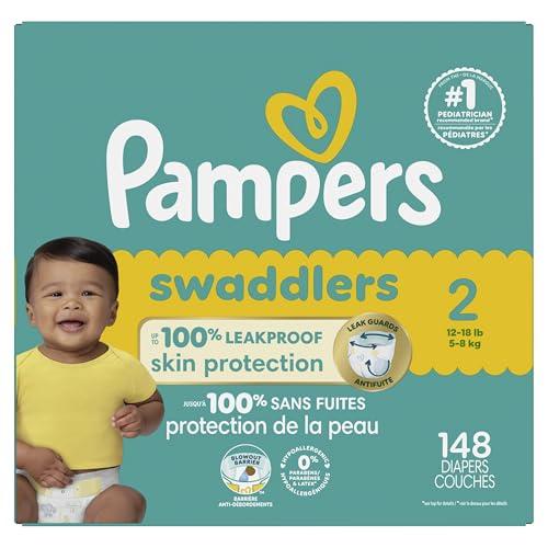 Pampers Pampers Baby Diapers - Swaddlers - Size 2, 148 Count, Ultra Absorbent Disposable Infant Diaper