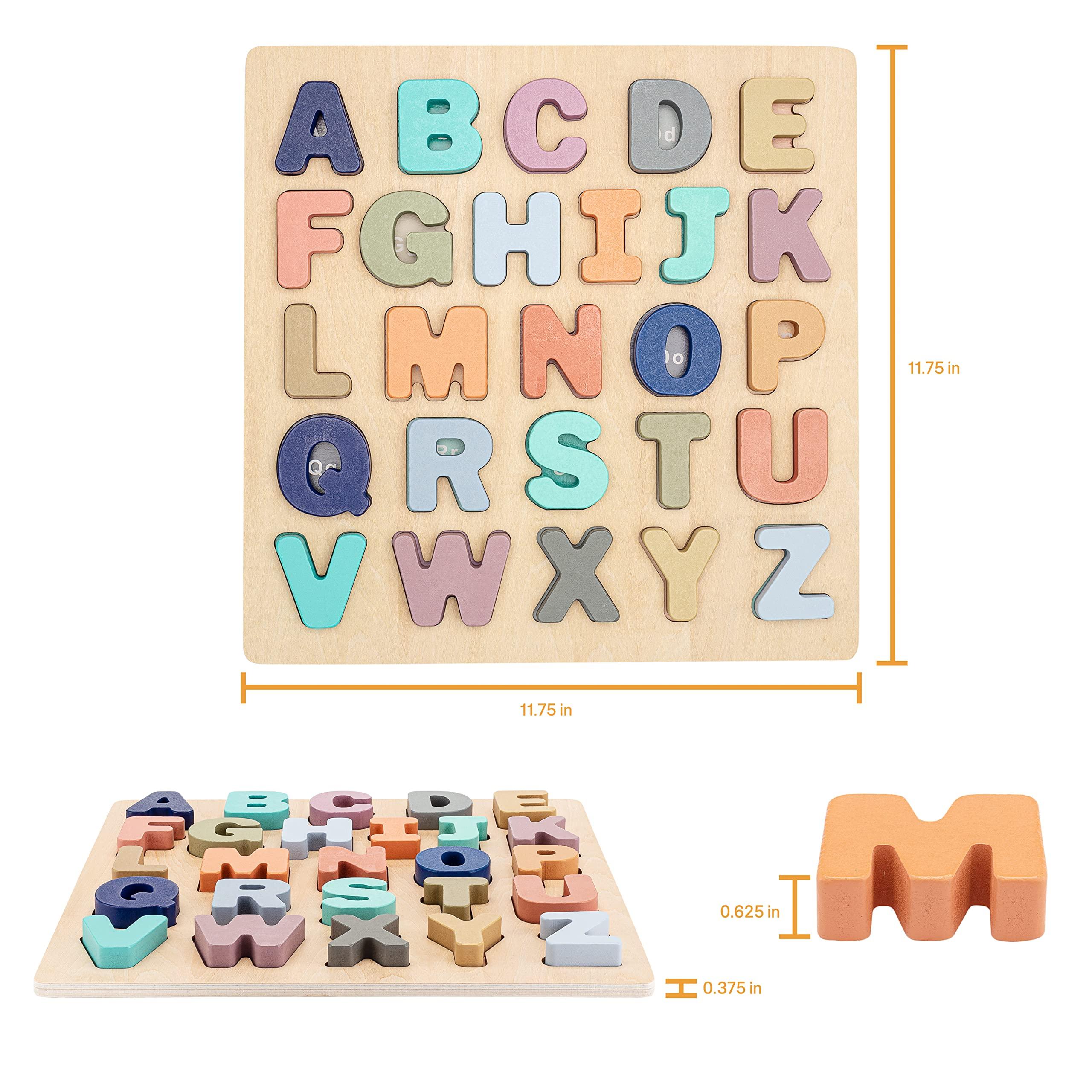 Frankly Awesome Products Wooden Puzzles for Toddlers 3-5 - 25pcs Puzzle by Number Kids w/Shapes & Math Symbols - Toddler Number Learning Toys to Develop Counting & Problem-Solving Skills - Number Puzzles for Kids Ages 3-5
