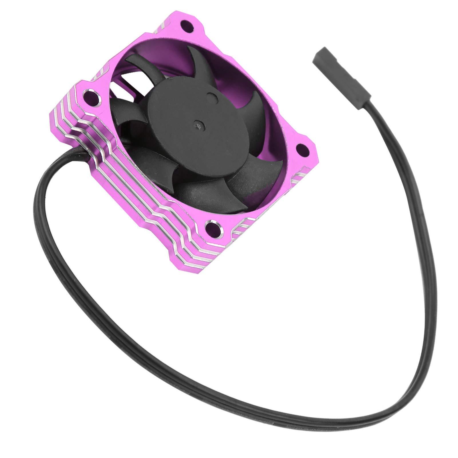 Gavigain Gavigain RC Cooling Fan, 40mm Motor Cooling Fan for RC Cars 16000RPM Brushless ESC Alluminum Motor Cooling Fan High Speed RC Cooling Fan for RC Vehicles (Purple)