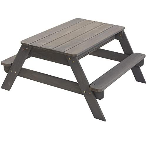 Jack and June Jack & June Cedar Convertible Sand Box and Picnic Table Playset
