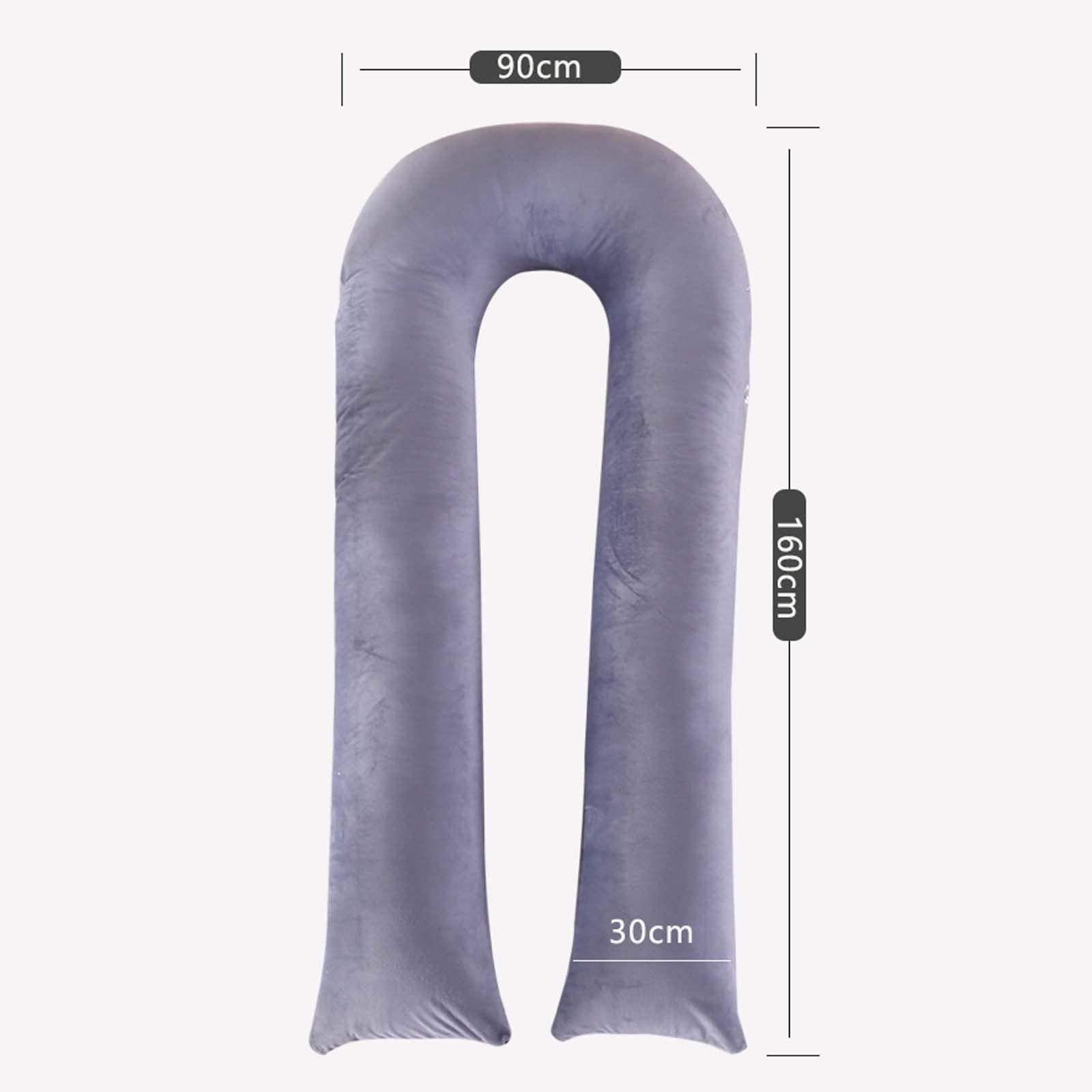 ghghnrtgefrgnhnxdf U Shaped Pregnancy Pillow, Maternity Pillows for Sleeping Full Body Pillow for Back, Legs and Belly Support, with Zipper Removable Cover, Gray