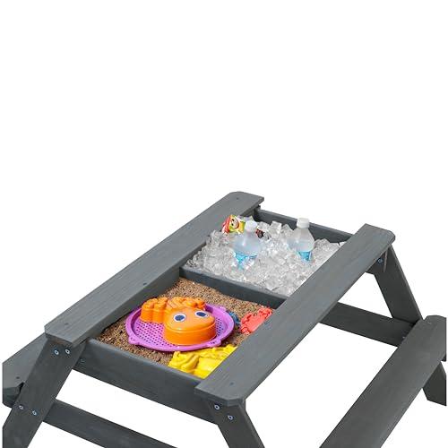 Jack and June Jack & June Cedar Convertible Sand Box and Picnic Table Playset