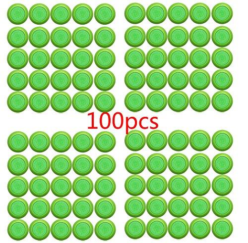 Justfund Justfund 100 Pack Green Dart Refills Disc Bullets for Nerf Vortex Blaster Praxis Nitron Vigilon Proton Ammo Discs Refill (100pcs)