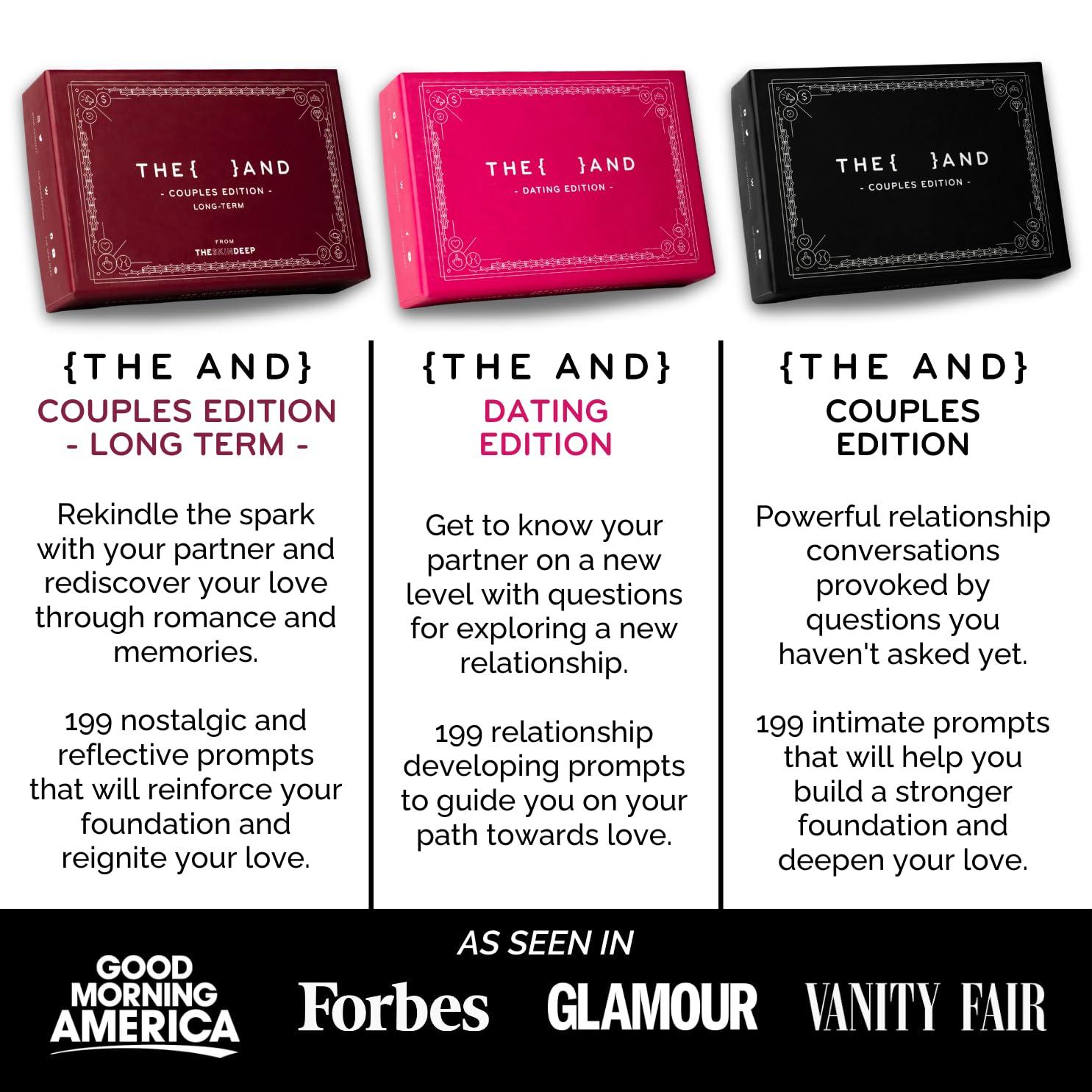 {THE AND} {THE AND} Long Term Couples Edition - 199 Meaningful Conversation Cards for Couples - Questions to Reconnect & Deepen Relationships - Couples Card Game to Reflect & Rediscover Love by The Skin Deep