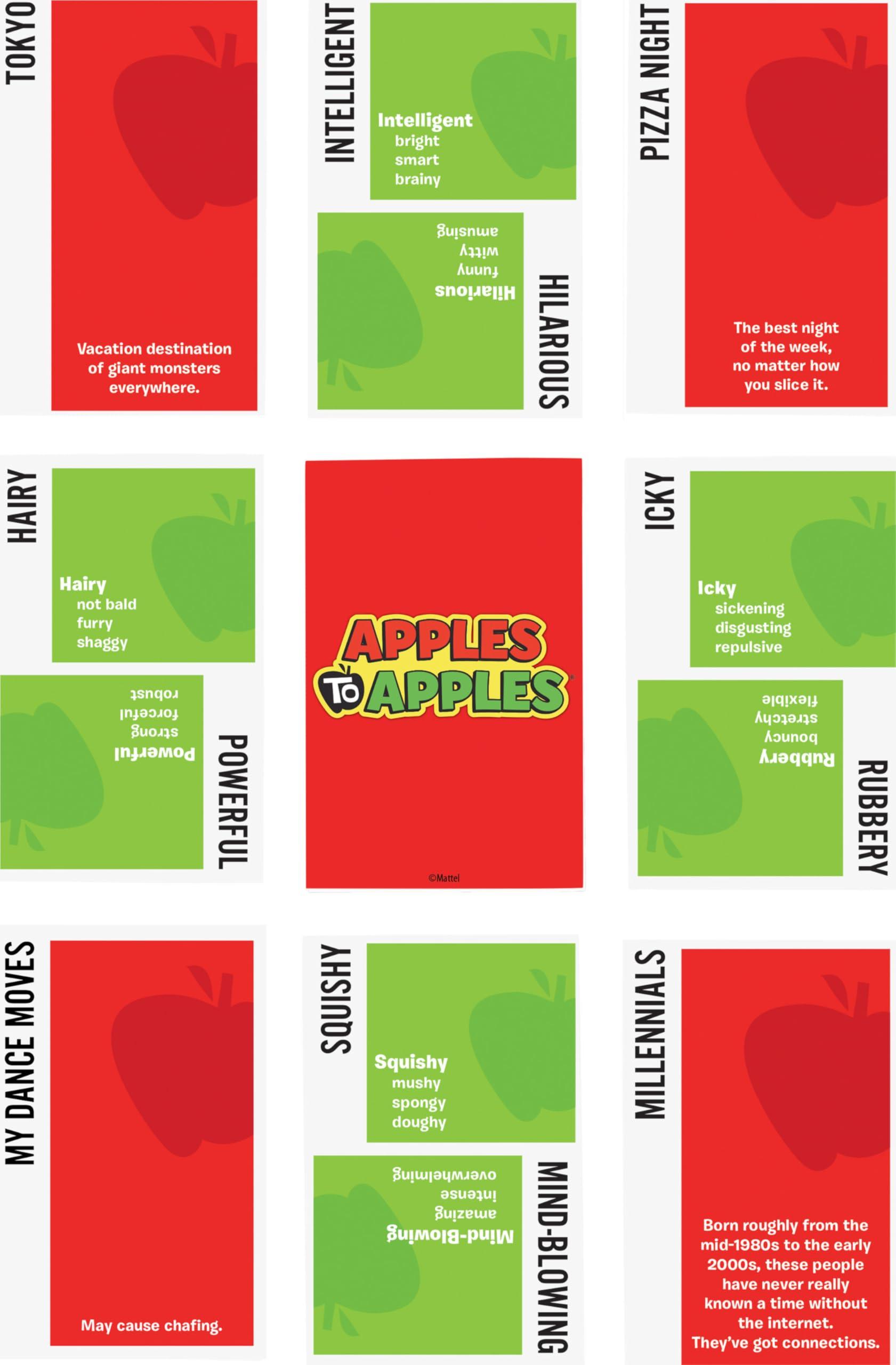 Mattel Games Mattel Games Apples to Apples Card Game with Family-Friendly Words to Make Crazy Combinations for Kids, Adults, Families, Parties