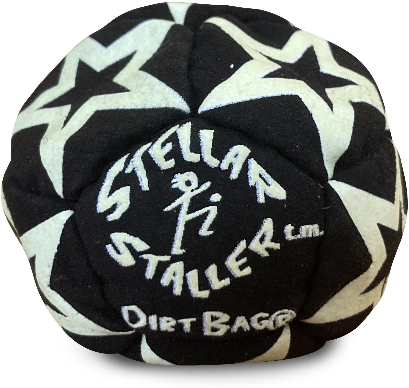 DIRTBAG Dirtbag All Star Footbag Hacky Sack 3 Pack with Pouch, 100% Handmade, Premium Quality, Bright Vivid Colors, Signature Carry Bag - Yellow/Blue
