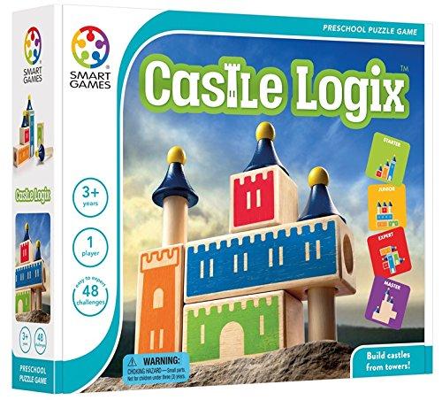 SmartGames SmartGames Castle Logix Wooden Cognitive Skill-Building Puzzle Game featuring 48 Playful Challenges for Ages 3+
