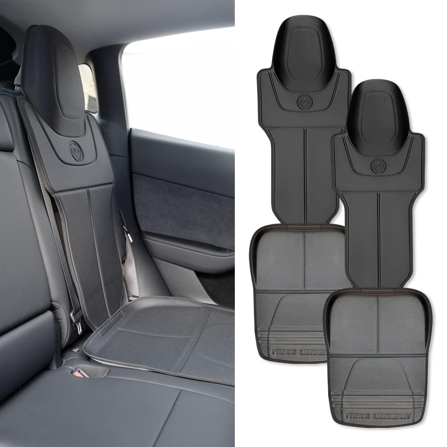 Prince Lionheart Prince Lionheart 2-Stage Seatsaver Car Seat Protector for Child Car Seat Designed for Tesla Models S, 3 X & Y, Protects Car from Infant Rear-Facing Car Seat & Front-Facing Booster Seat (Black, 2pcs)