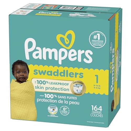 Pampers Pampers Baby Diapers - Swaddlers - Size 1, 164 Count, Ultra Absorbent Disposable Infant Diaper