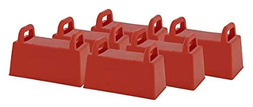 Superio Superio Snow Brick Maker Igloo Fort Block Form Outdoor Winter Snow Toys Sand Castle Building Kit for Adults and Kids Sandbox, Beach, Sand Toys (Red, 6)