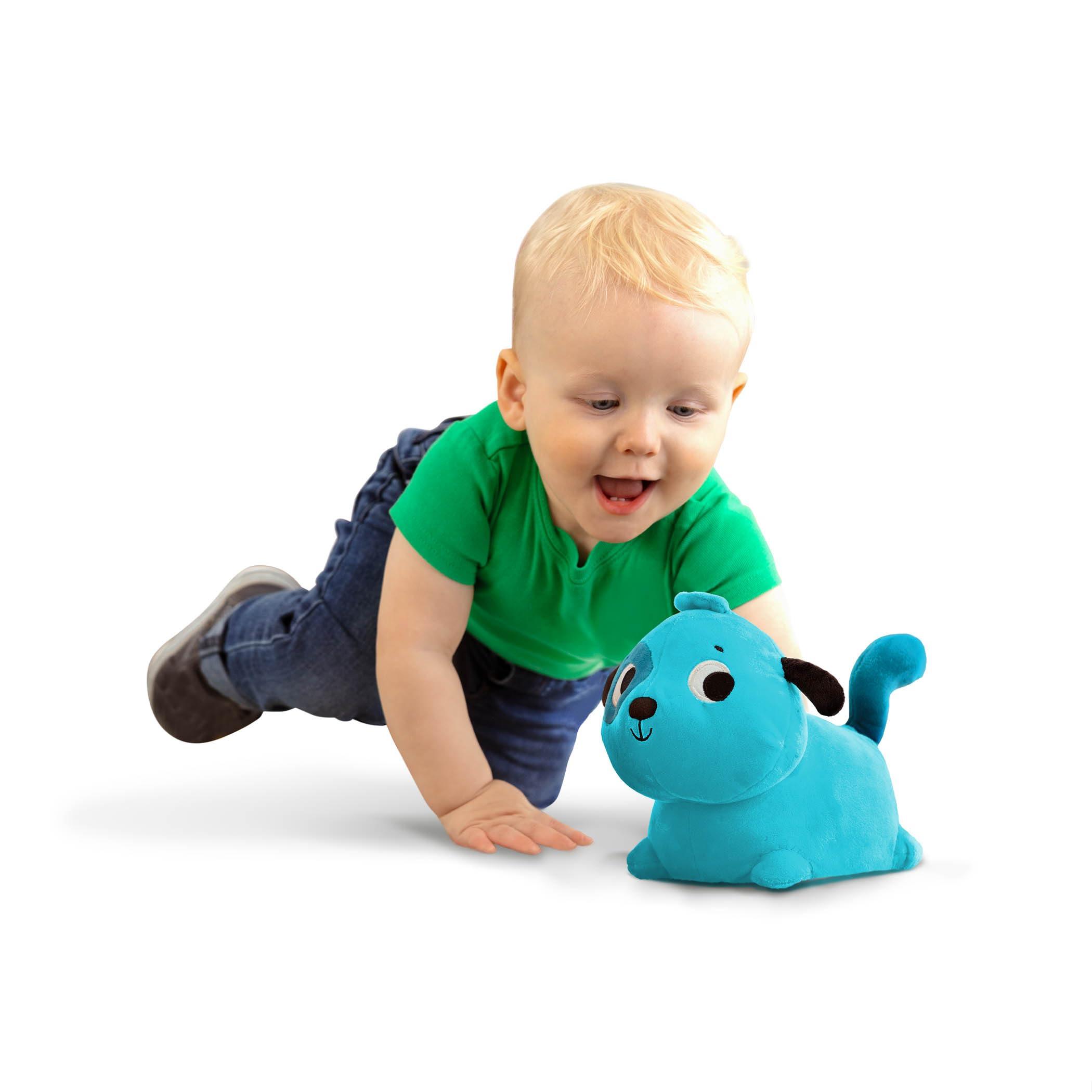 B. toys B. toys - Plush Crawling Toy Dog - Interactive Plush Dog Stuffed Animal Washable Tummy Time Barking Plush Toy with Movement & Sounds- Toys for Babies, Toddlers 1 Year +